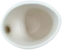 Moderne weiße Kanne, abstrakte Form - ca. 20cm hoch - Bild 2