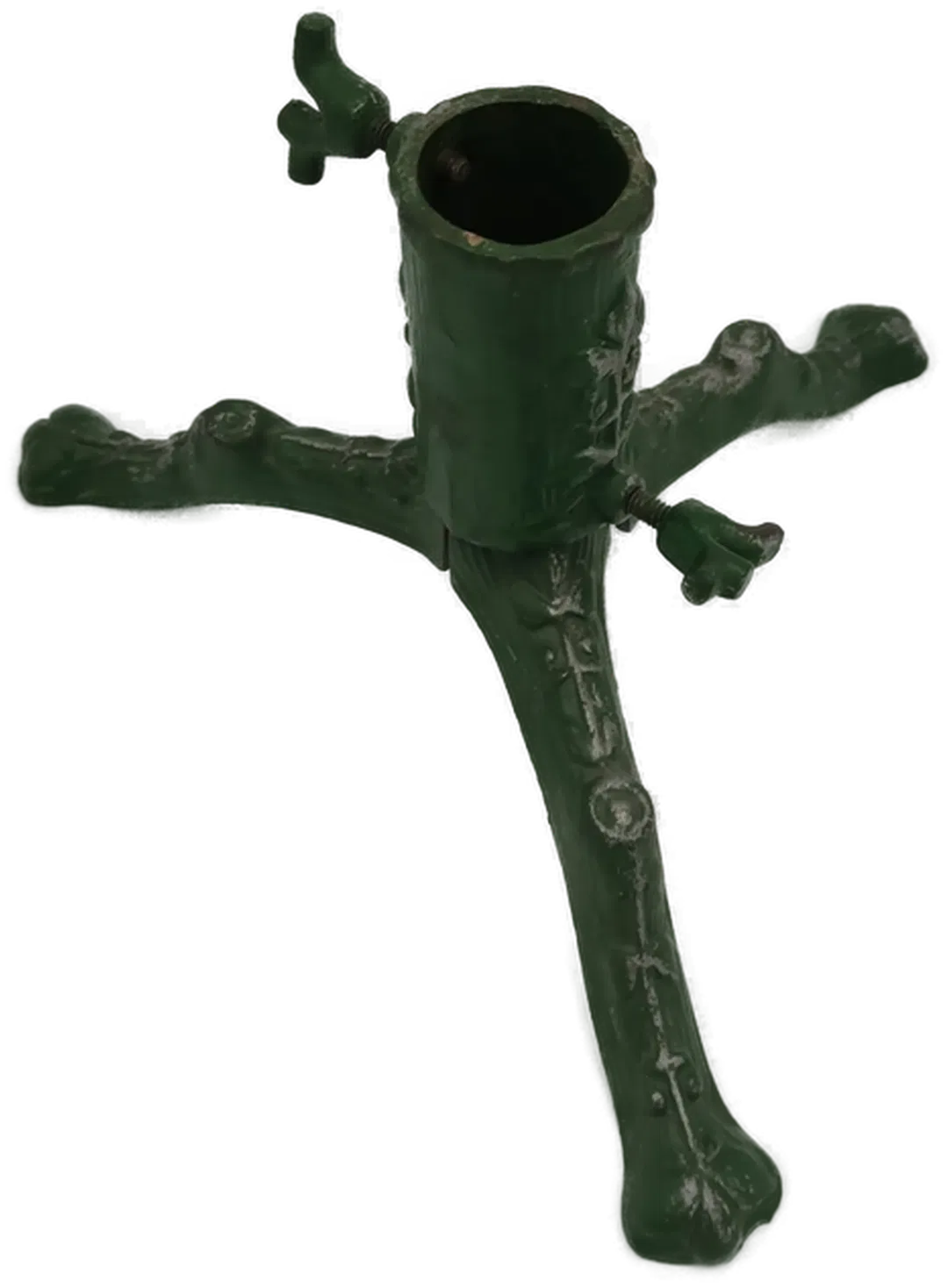 Vintage Gußeisen Weihnachtsbaumständer in grün - Bild 3