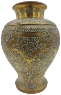 Islamische Arabische Kalligraphie Messingvase | Handgravierter Orientalische Charme - Bild 2