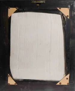 Bild Relief Kupferbild 3 Mönche im Holzrahmen - Bild 3