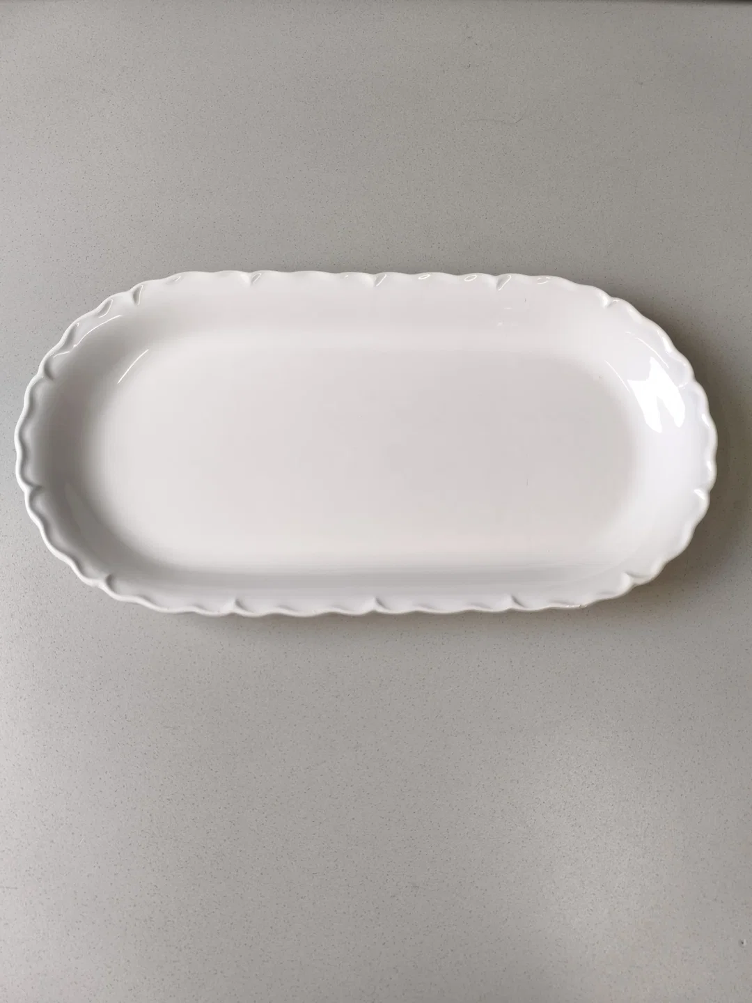 ovale Servierplatte cremefarben – Bild 2