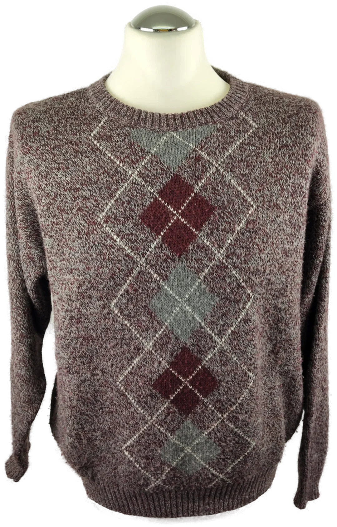 Herrenpullover EUR 44 in Braun mit Rautenmuster | Winterklassiker – Bild 1