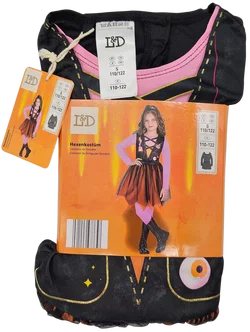 L&D Kinder-Halloween-Hexenkostüm - Gr. S/110-122