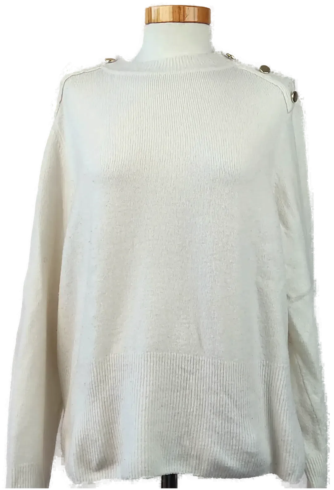 H&M Damenpullover weiß - Gr. L/40 - Bild 1