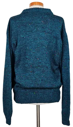 Huber trikot Damen Vintage Pullover, blau - Gr. XL  - Bild 3