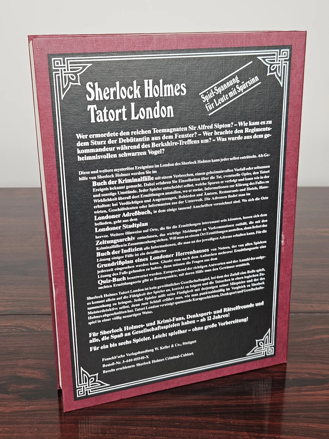 Sherlock Holmes Tatort London - Vintage Gesellschaftsspiel - Franckh'sche Verlagshandlung – Bild 2