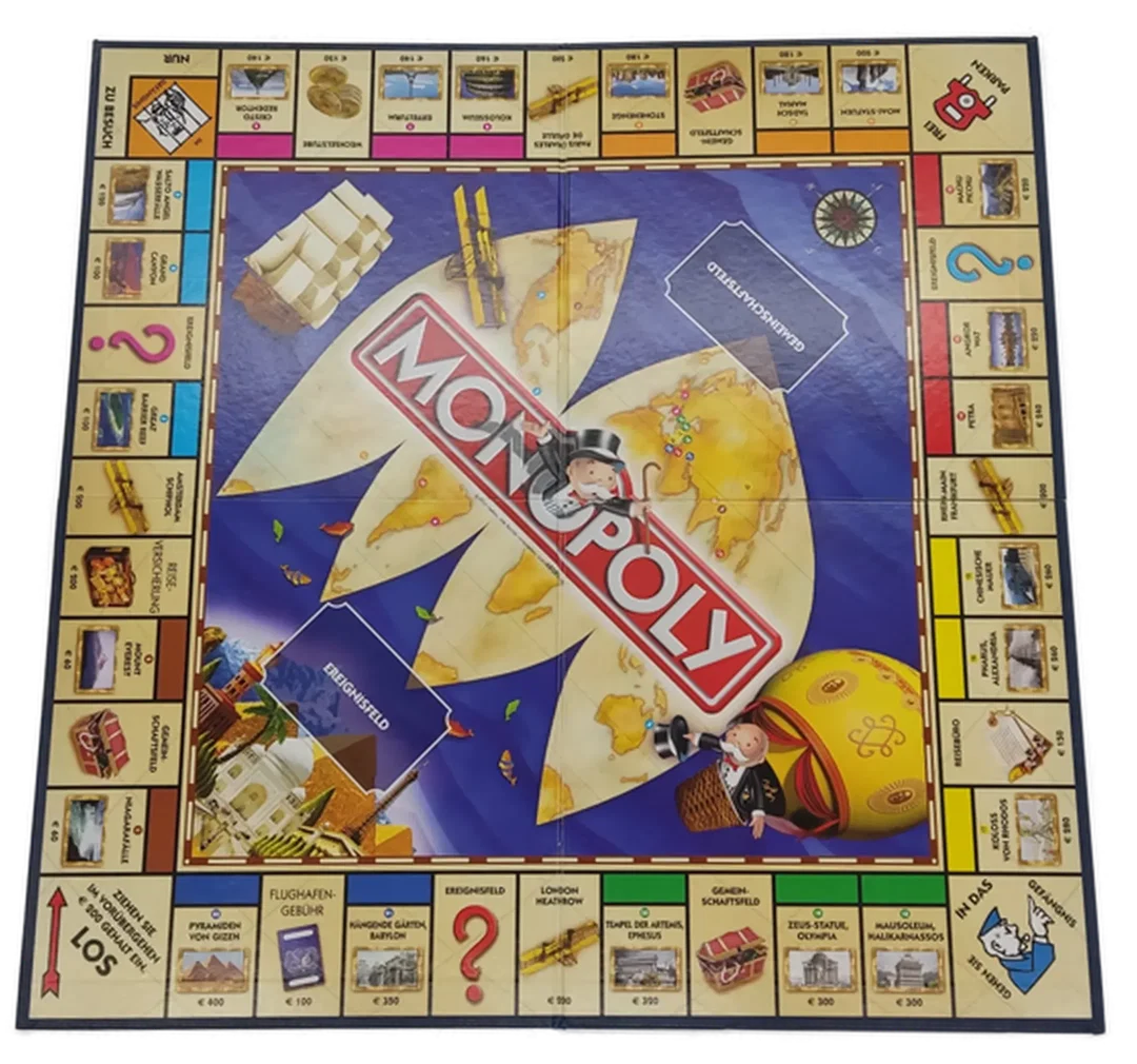 Parker/Hasbro Monopoly Weltreise - mit historischen Fahrzeugen – Bild 2