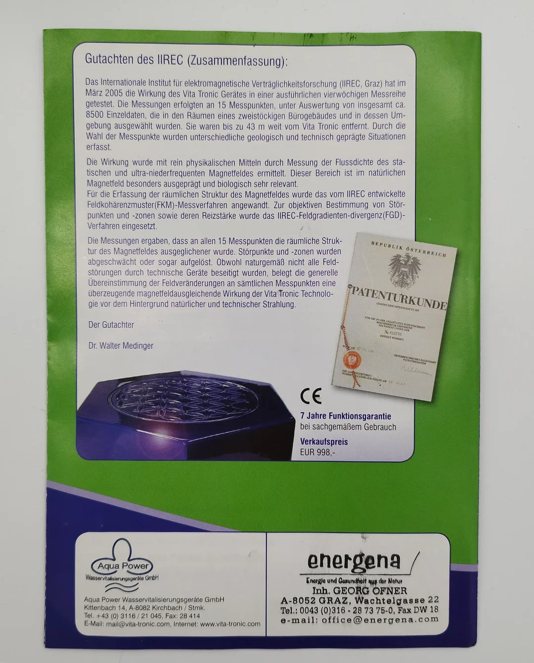 Raum-Harmonisierer Energena VitaTronic - Magnetfeldausgleich – Bild 7