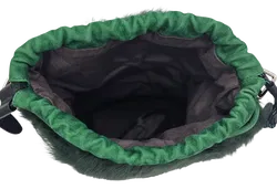 Max V. Koenig Damen Handtasche, grün - plüsch - Höhe ca. 27 cm  - Bild 4