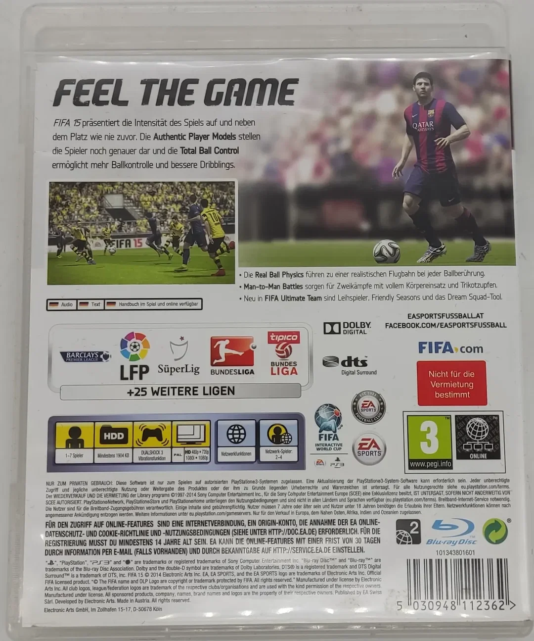 Playstation Sony PS3 Spiel EA Sports FIFA 15 – Bild 2