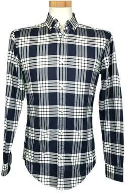 Hugo Boss Herrenhemd blau/weiß kariert Gr. S – Vorschau 1
