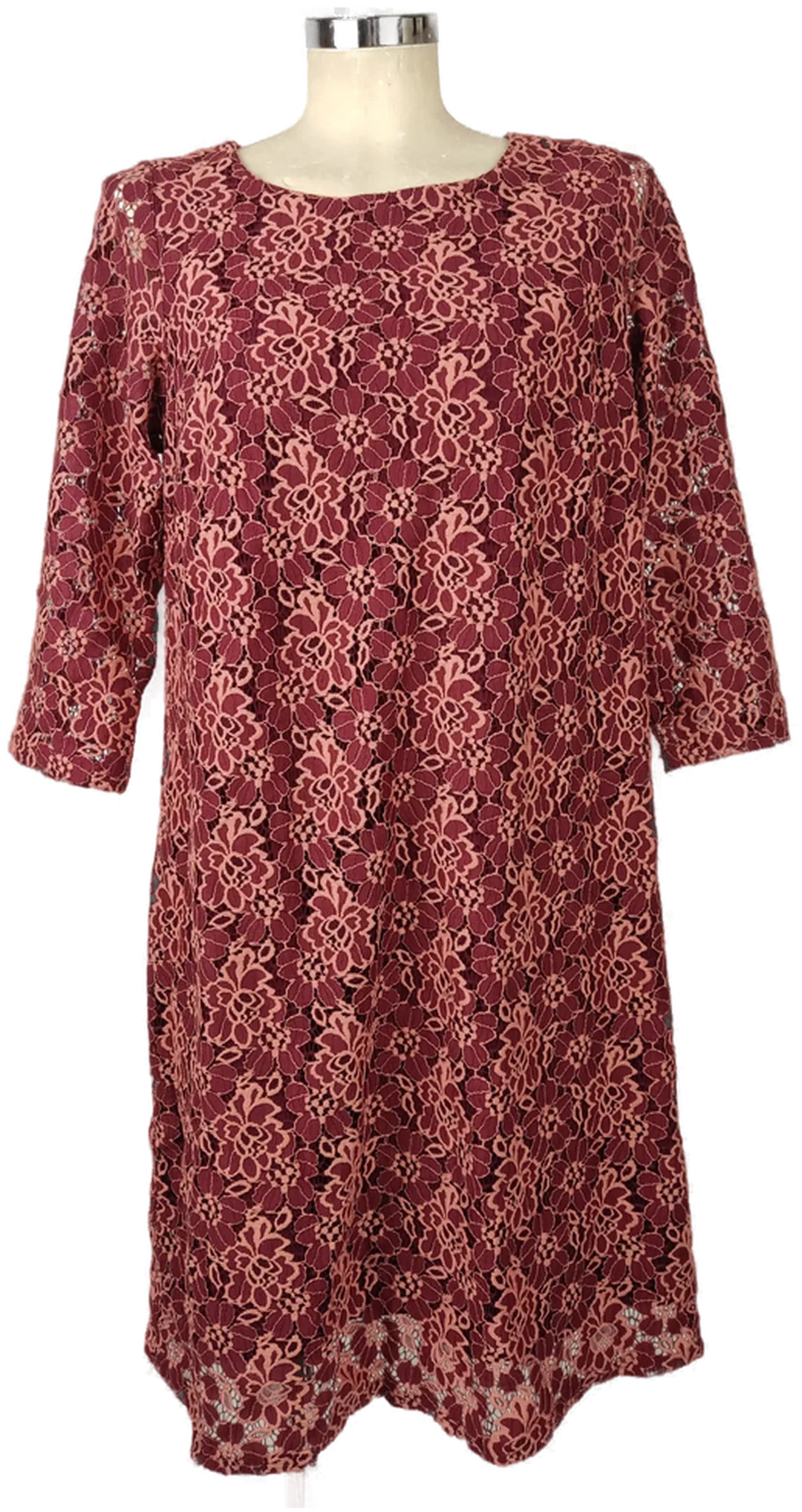 Mamalicious Umstandskleid Weinrot Geblümt | Wie Neu - Bild 4