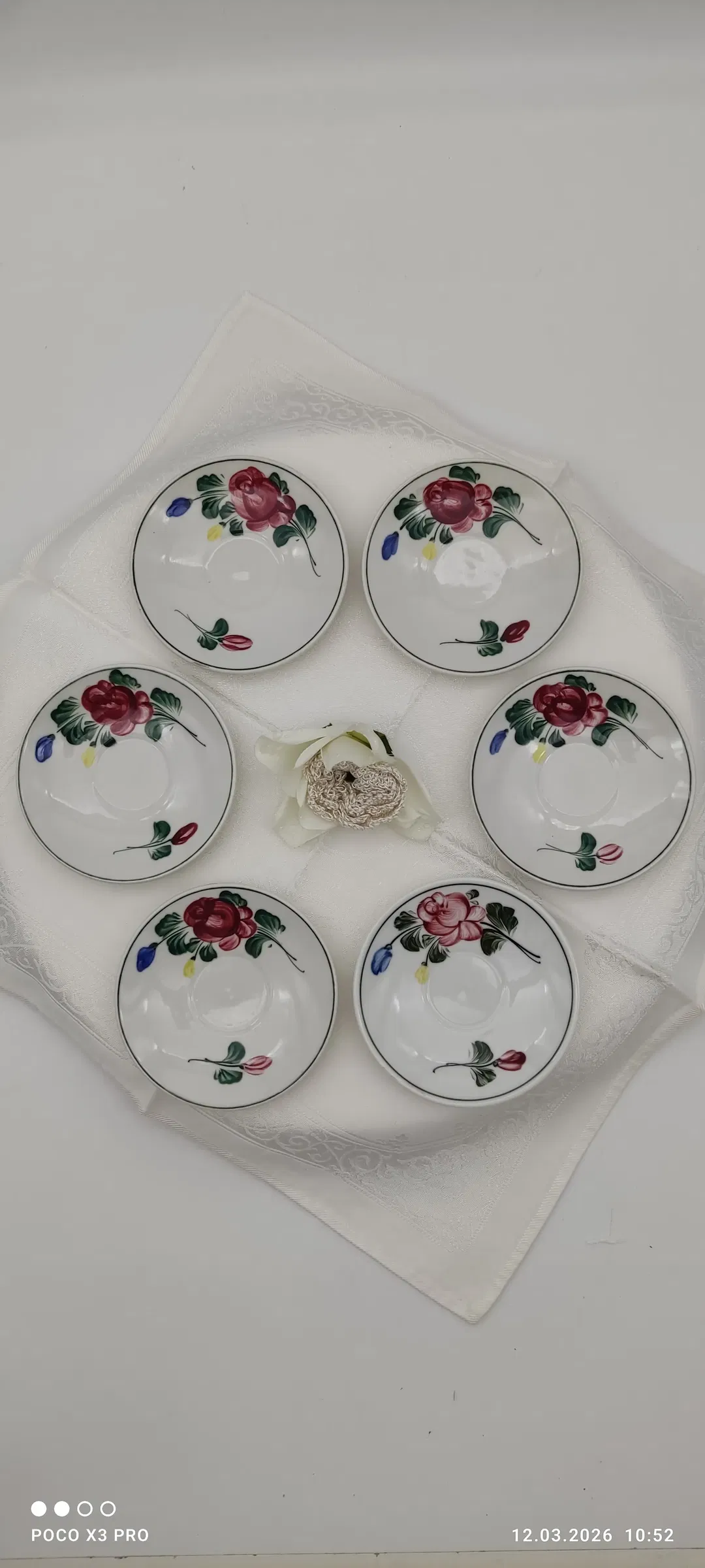 Lilien Porzellan Mocca-Untersetzer 6er | Sammlerstück - Bild 1