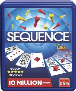 Sequence – Tour Edition – Goliath – Strategiespiel in Metalldose | ab 7 Jahren | 2–4 Spieler | Komplett - Bild 2