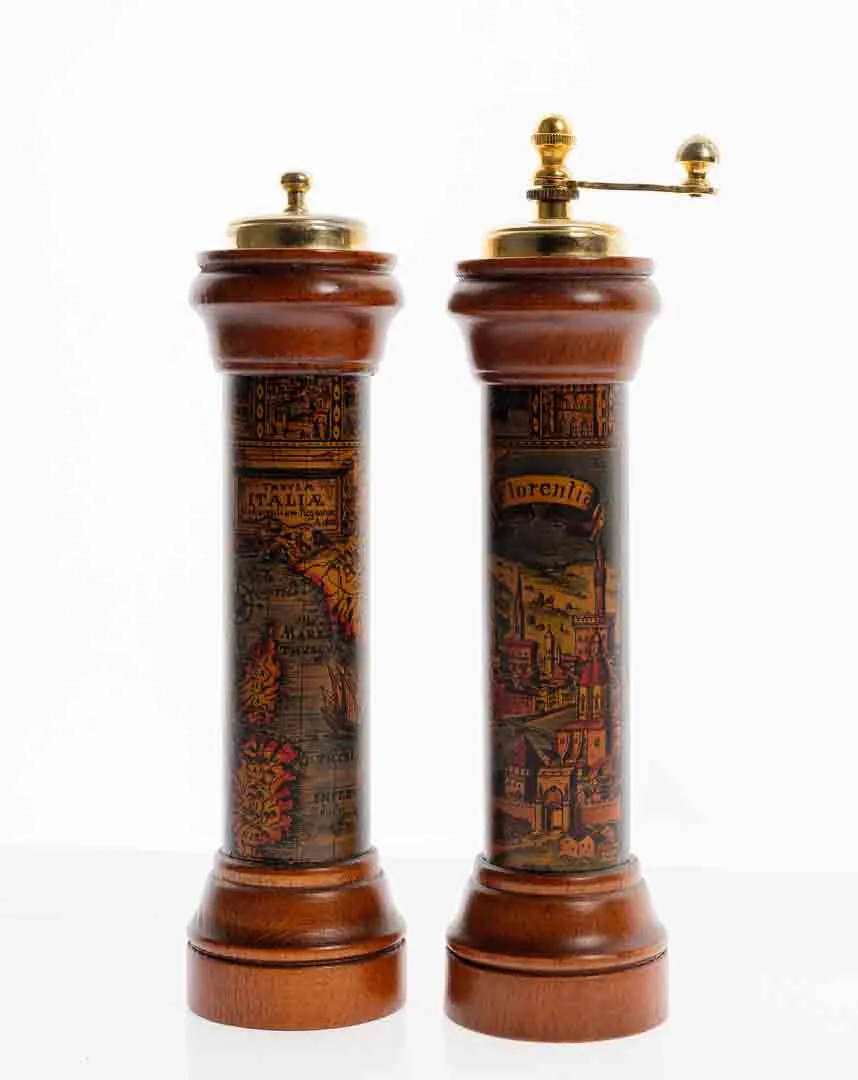 Acciaio Temperato Salzstreuer und Pfeffermühle Set „Italia/Florentia“, Holz, ca. 24 cm – Bild 3