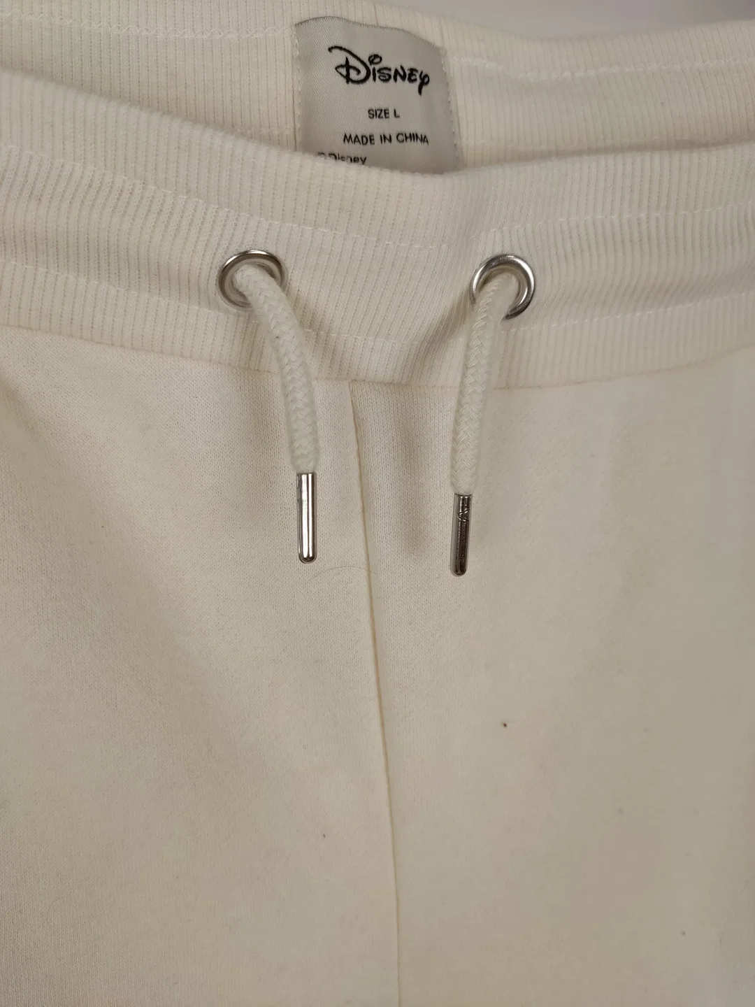 Jogginghose "Disney", lang mit Gummizugbund und Taschen, beige mit Aufdruck, Größe L – Bild 2
