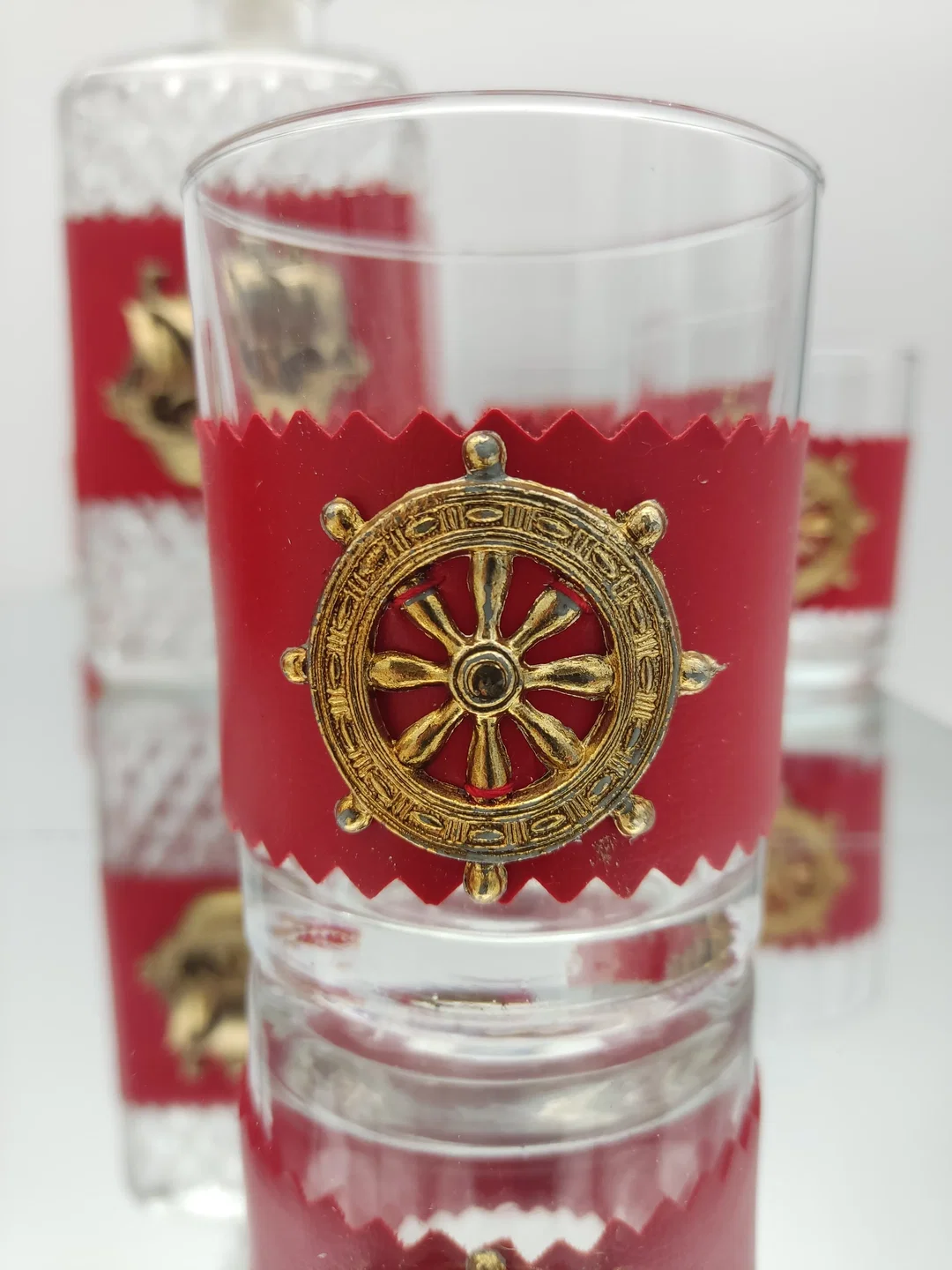Whiskey Set (Karaffe & 4 Gläsern) aus Italien | Maritimer Charme – Bild 3