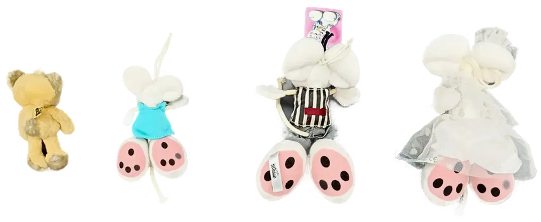 Diddl Teddybär Pimboli & Diddl Mäuse Stofftier-4er-Set - Bild 1