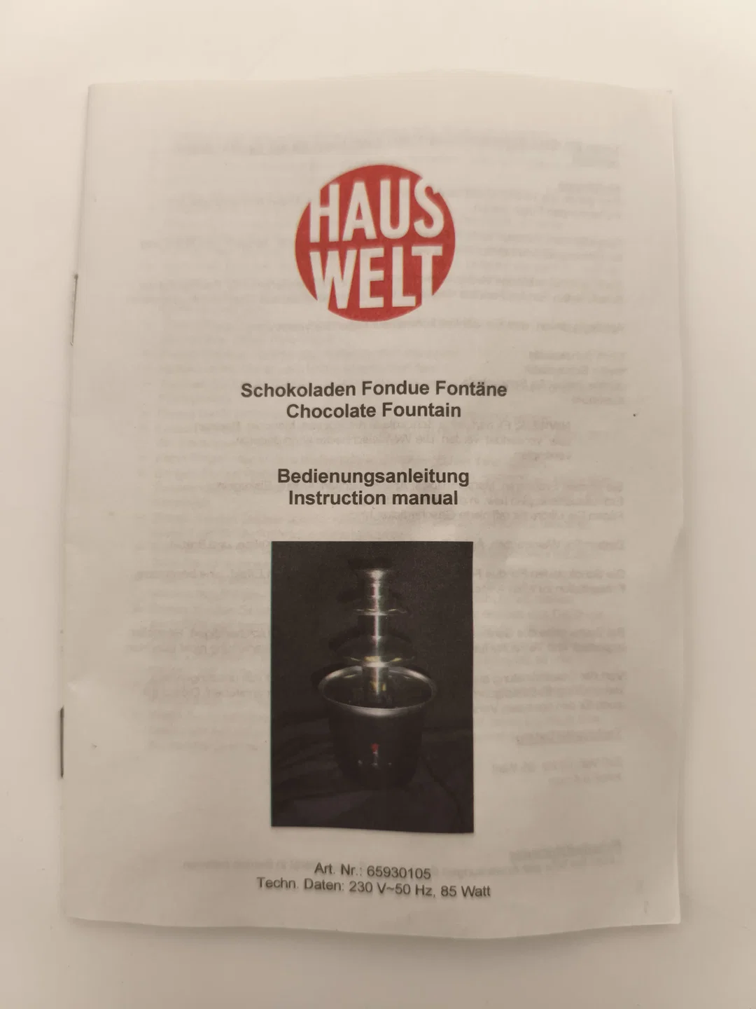 Hauswelt, Schokobrunnen – Bild 4