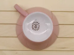 Kaffetasse 2‑tlg. Lilien Porzellan - Daisy, Rosa  – Vorschau 5