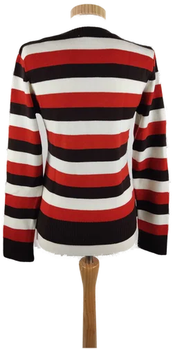 LACOSTE Damen Pullover mit V-Ausschnitt, bunt gestreift, Gr. 38 - Bild 3