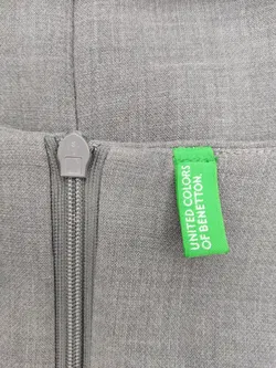 Benetton Damen Kleid grau Gr. M - Bild 5
