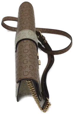  Guess Handtasche mit Logo-Muster in Braun-Beige - Bild 5