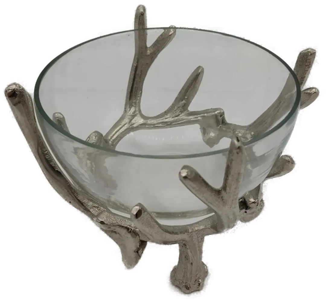 Glasschüssel mit Metallständer - Bild 3