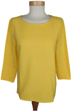 Tom Tailor Denim Damen Dreiviertelarm Pullover gelb - M/38 - Bild 1