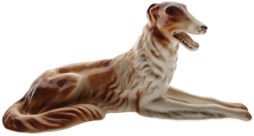 Porzellanfigur Windhund / Greyhound – liegend  - Bild 4