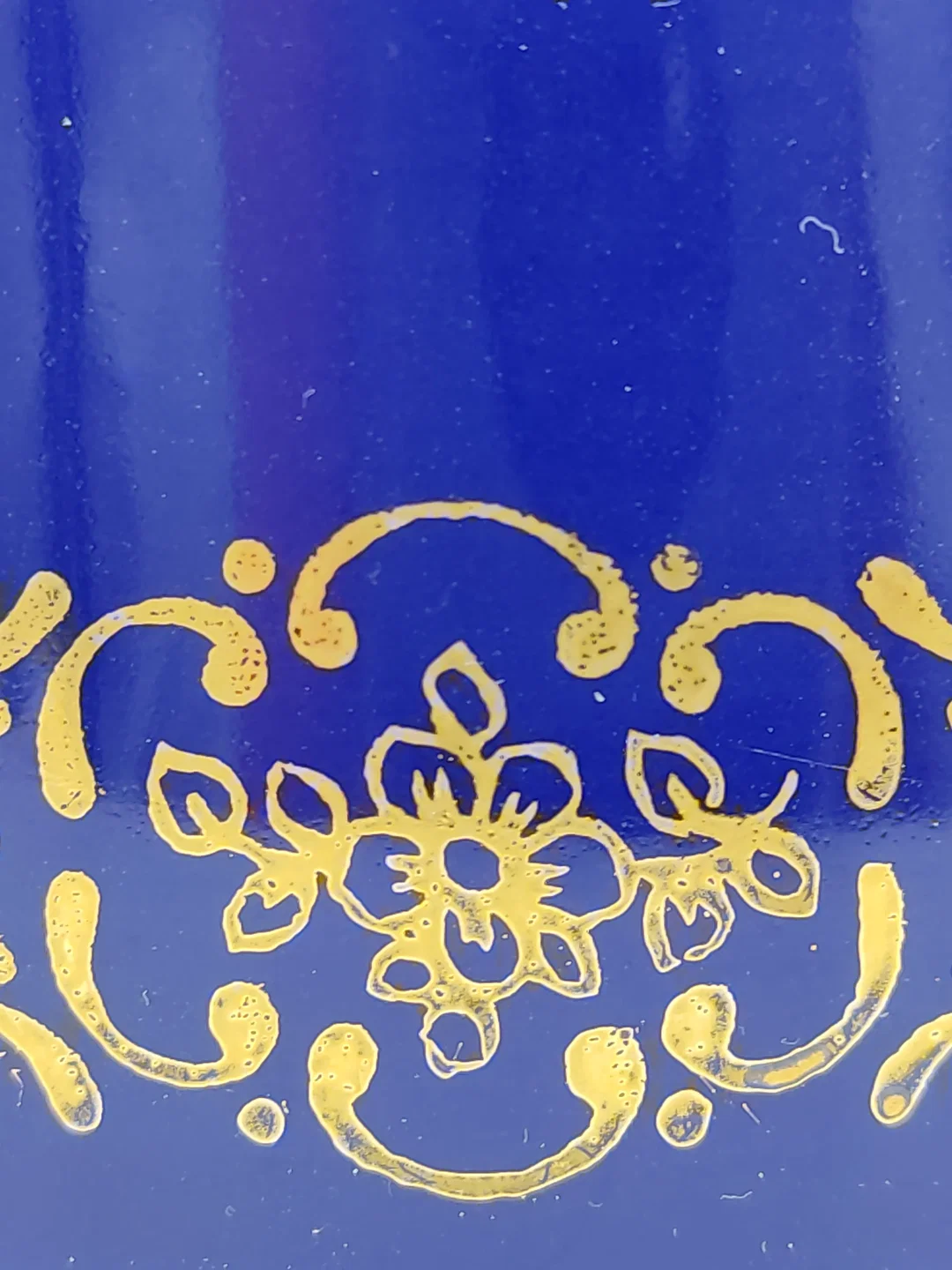 Schale Colditz Porzellan Kobalt mit Gold | DDR-Rarität – Bild 5
