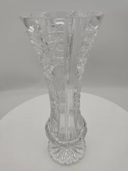 Kristallvase mit Schliffmuster | Tschechischer Vintage-Schatz - Bild 4
