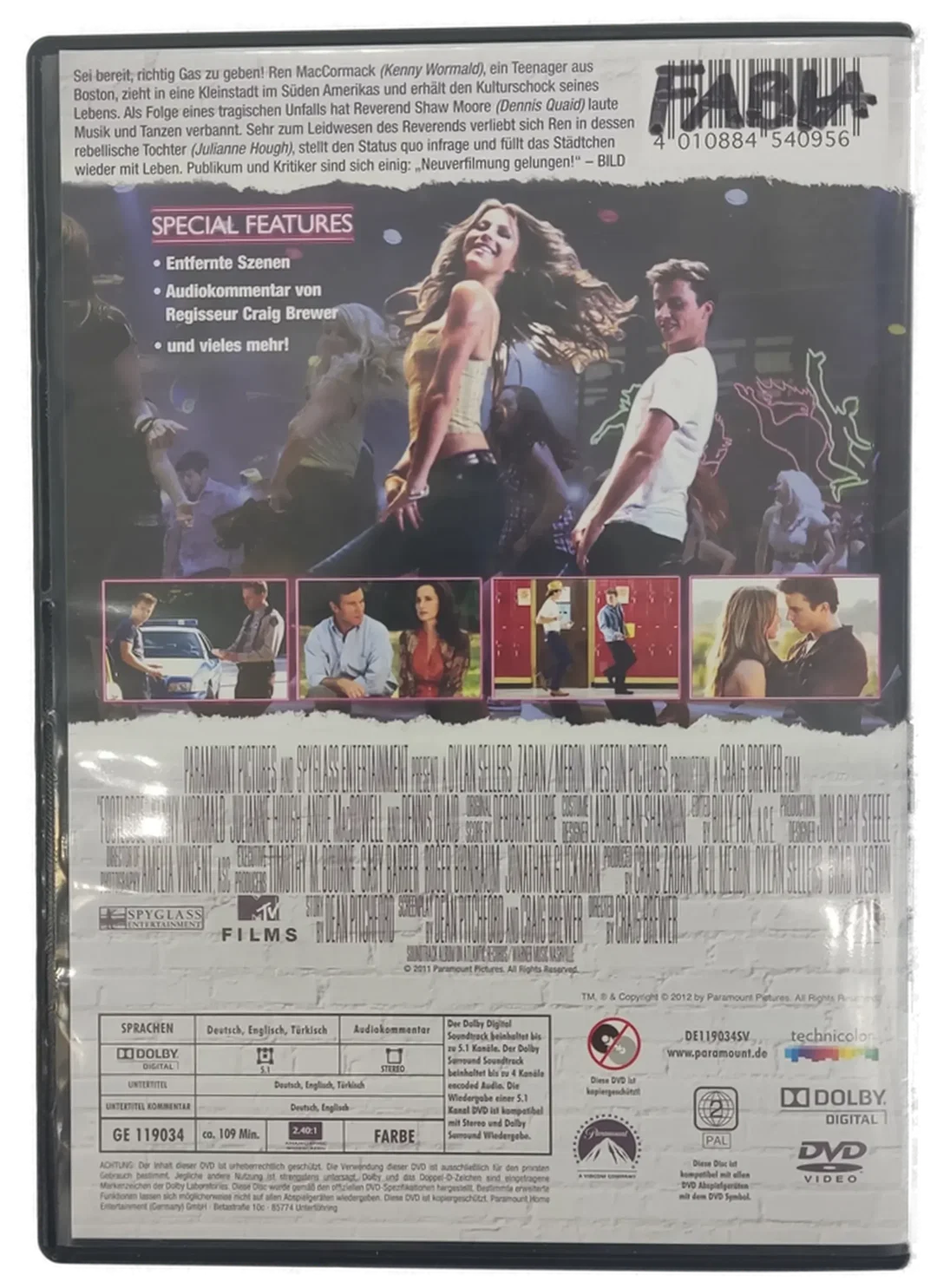 DVD "Footloose" mit  Wormald, Kenny (Darsteller), Hough, Julianne (Darsteller) – Bild 3