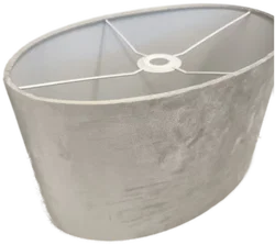 H&M home, Lampenschirm Samt, graubeige, neu – Vorschau 2