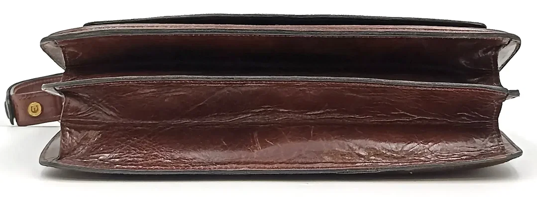 Vintage Rauledertasche Damen braun – Bild 5