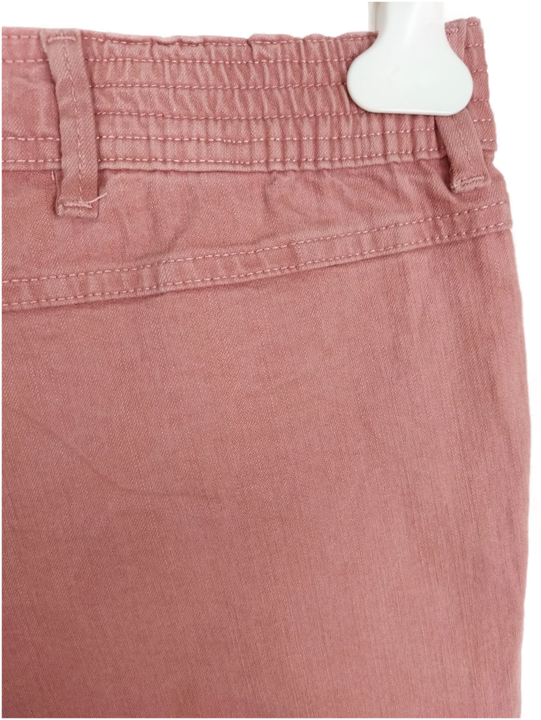 Jeans "Laura", lang mit Stretch und Gummizugeinsatz, altrosa mit Taschen mit Zipp, Größe 23 (EUR 48) – Bild 4