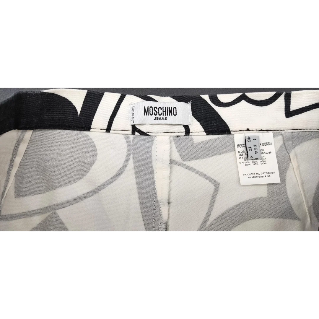 Moschino Damen Hose schwarz/weiß Gr. D 42 – Bild 3