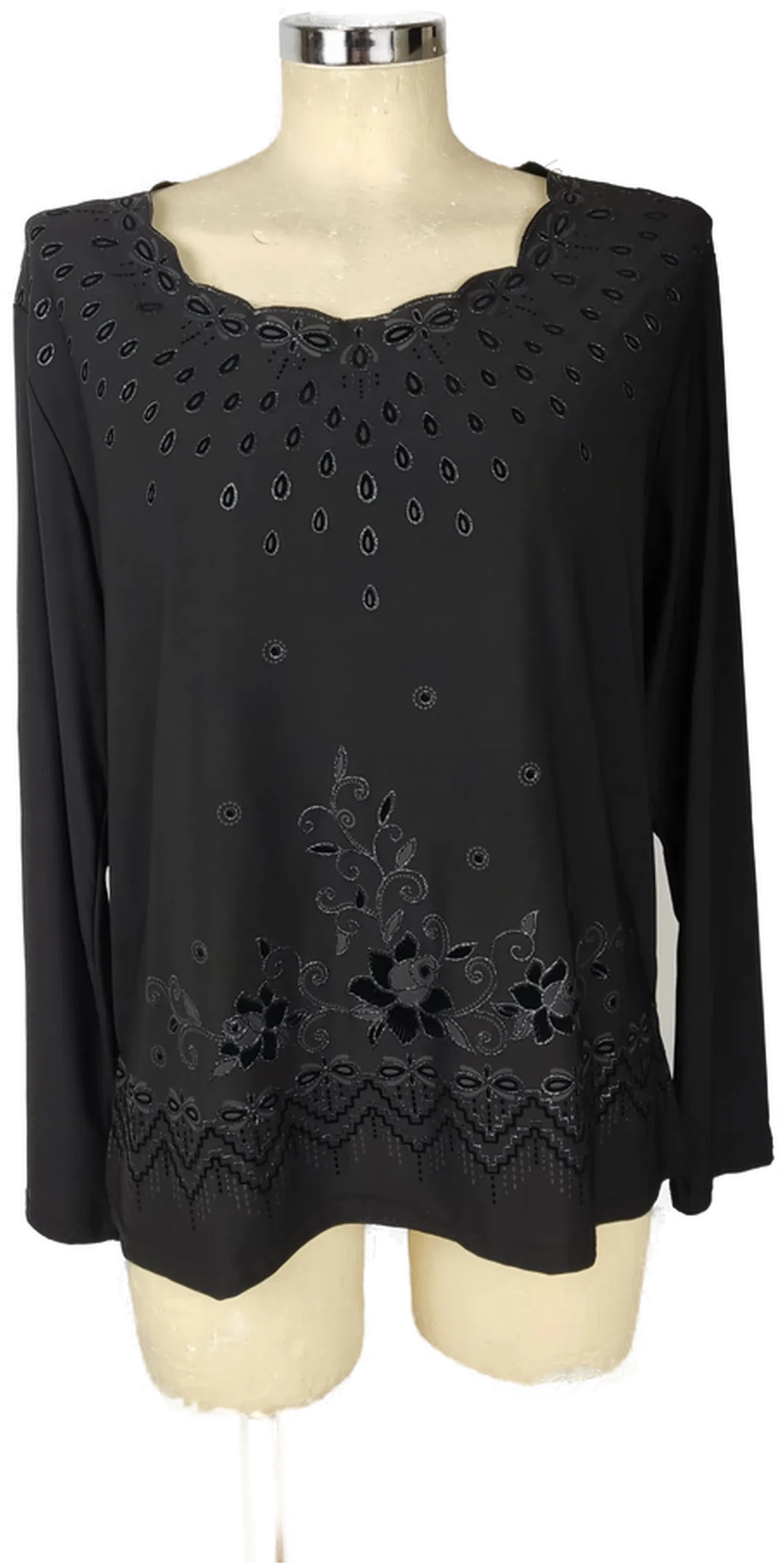 H&D Schwarze Damenbluse Sonstige Bestickt X-XL | Eleganter Auftritt - Bild 4