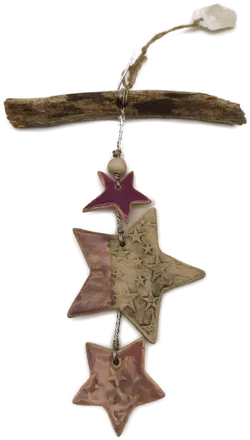 Deko Weihnachten, Keramiksterne - Bild 3