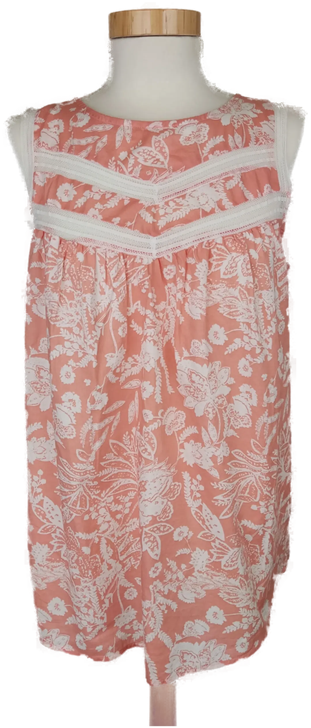 Orsay Damen Top weiß/lachs geblümt - M/38 - Bild 1