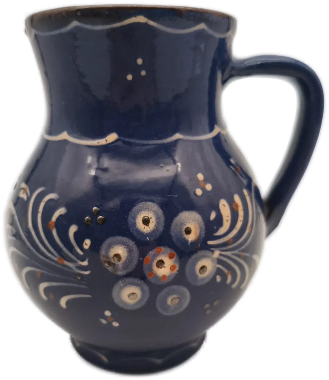 Keramikkrug Nr.1 blau, handbemalt, Landhaus - Bild 4