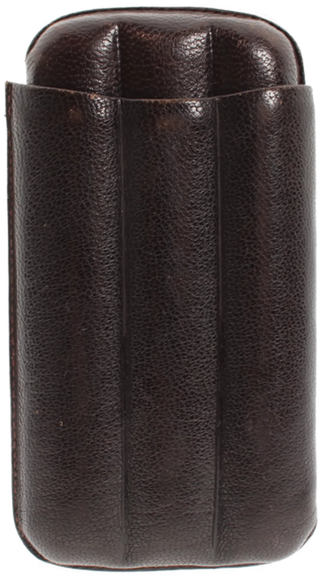 Elegantes Zigarrenetui aus Echtleder für bis zu 3 Zigarren – Dunkelbraun – Vintage-Stil - Bild 2