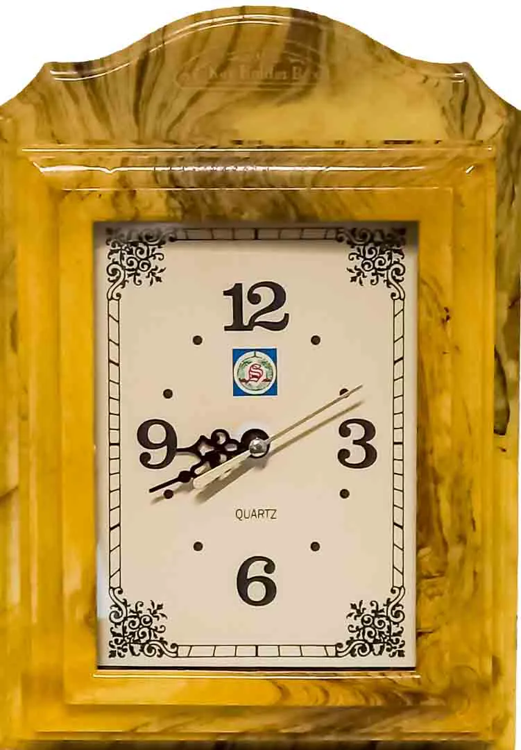 Schlüsselschrank mit Quarz-Uhr – Marmor-Optik ca. 19 x 26,5 cm Vintage Key Holder Box - Bild 1