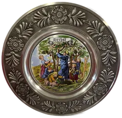 4 Stk Zinnteller - 4 Jahreszeiten - Bild 3