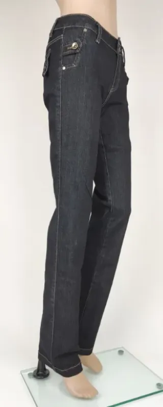 Bulkish Damen Jeans, schwarz - XS / 34 - W26 / L34 – Bild 2