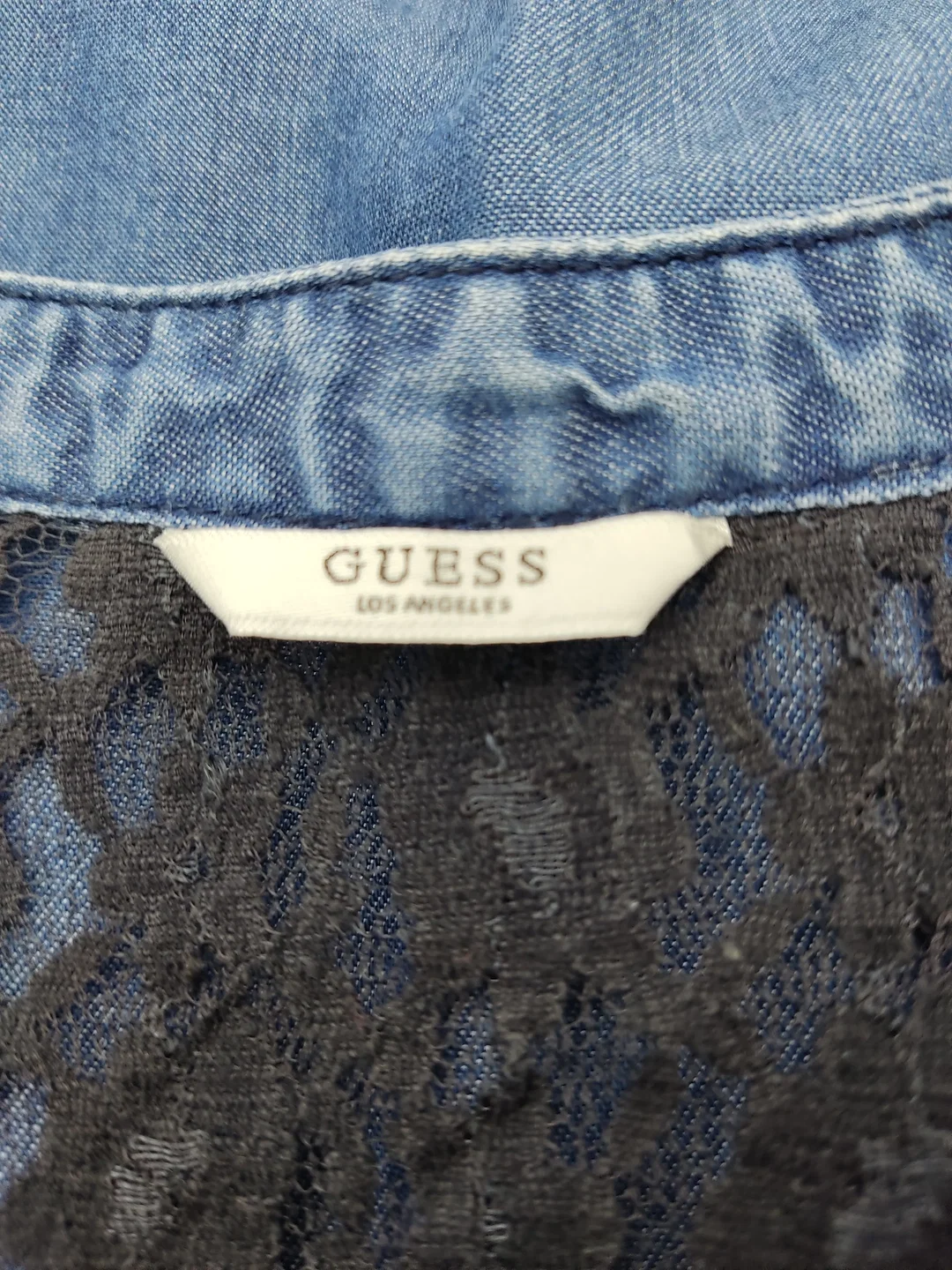 Guess Damen Jeans Bluse blau/schwarz Gr. 36 – Bild 2