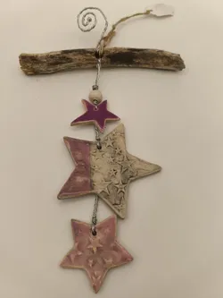 Deko Weihnachten, Keramiksterne - Bild 1