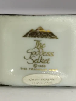 Goldener Selket Porzellan & Zertifikat von Franklin Mint | Limitierte Rarität - Bild 8
