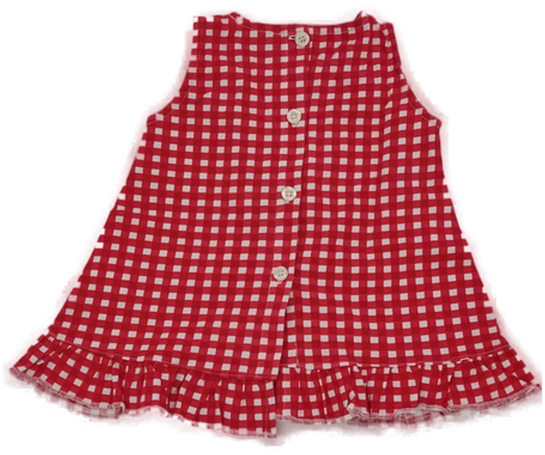 Klitzeklein Babywear Babykleid mit Tuch in rot-weiß, Größe 62 – Bild 2