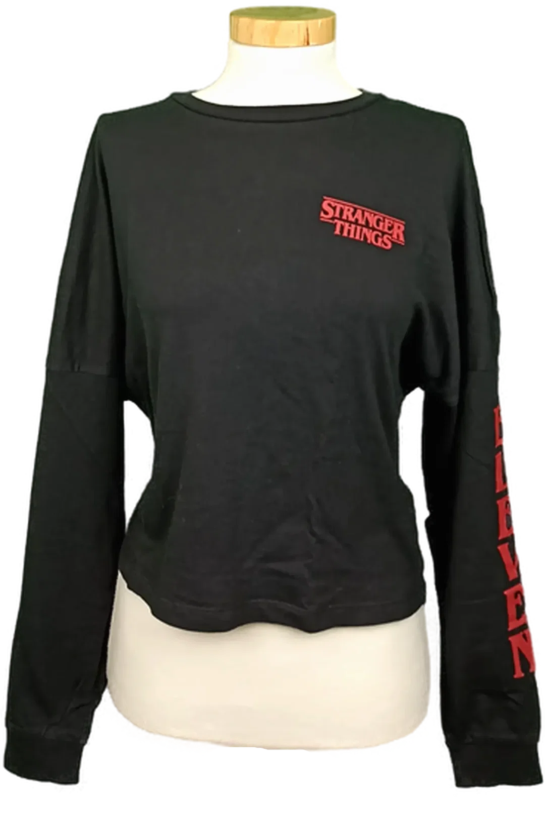 Netflix Stranger Things Damen Croptop schwarz - Bild 1